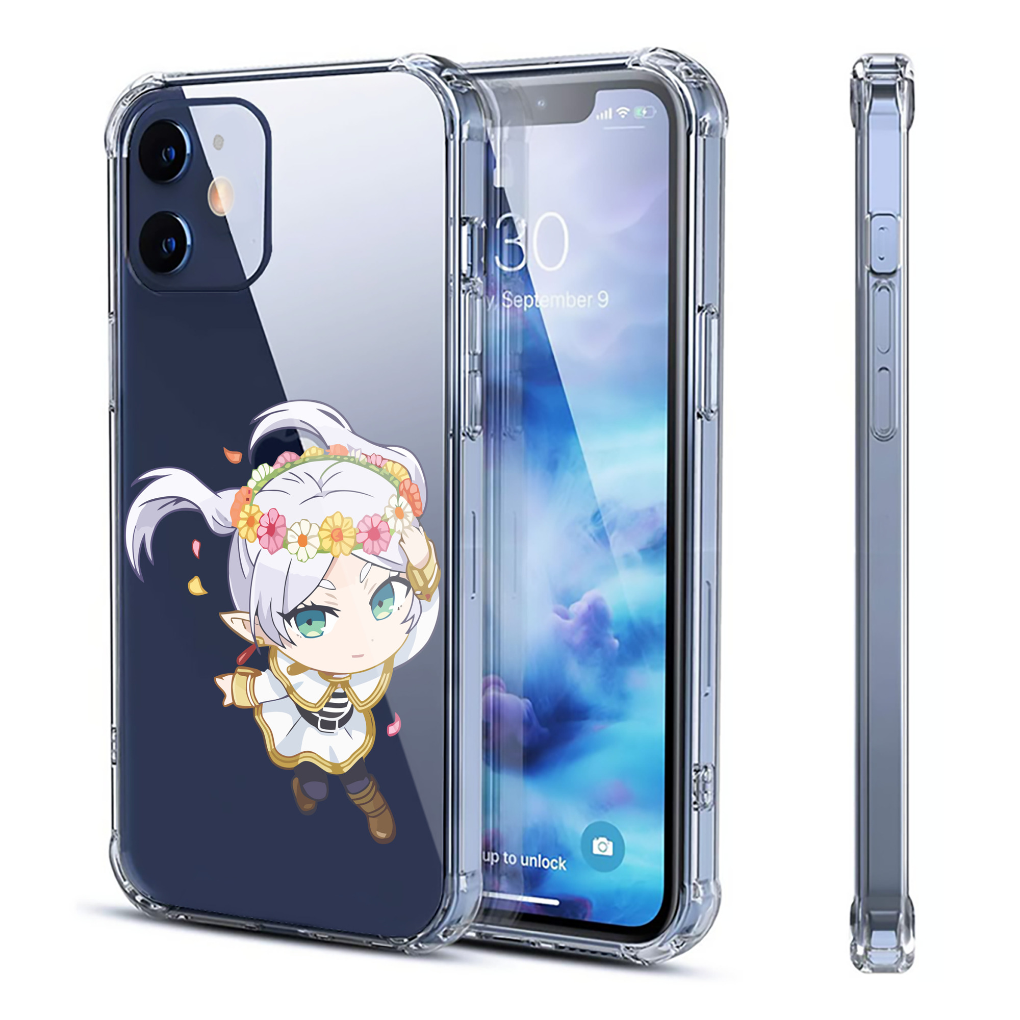 （画像用） 葬送のフリーレン Frieren 【iPhone 12シリーズ対応】透明スマホケース（クリアソフトケース）